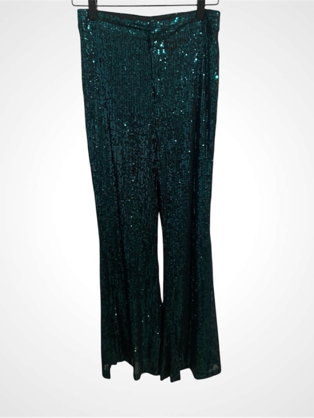 Ina Teal Sequin Flare Pants